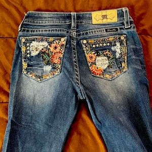 Miss Me Chloe Floral Bootcut Jeans Size 27x34